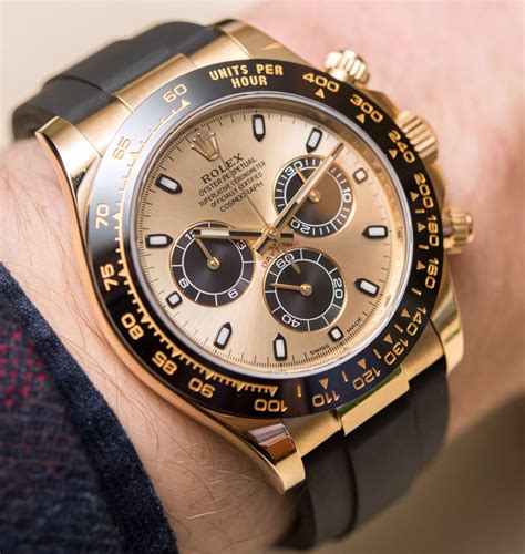 gold daytona rubber strap